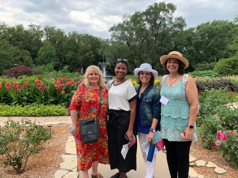 Michelle Bolen, Conference Coordinator; Nautrie Jones, Keynote Speaker; Corey Reese, KAIRS Communications Director; and Malinda Evans, Conference Breakout Speaker, toured Botanica Gardens, which hosted the conference.