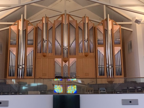 Holy Cross Lutheran Church hosted the workshop. They have a beautiful organ designed by Rudolf von Beckerath - with 3666 pipes!
