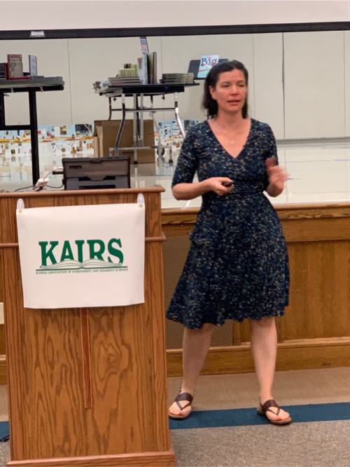 Jen Myers, Director, Holy Cross Preschool, kicked off the workshop with 