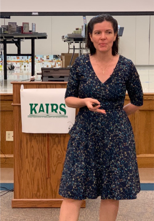 Jen Myers, Director, Holy Cross Preschool, kicked off the workshop with 
